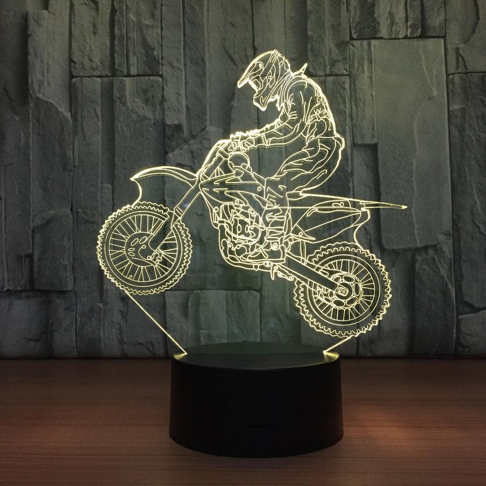 Mountain Cycling 3D Lamp Adventure Meets Illumination-3D Optical Lamp