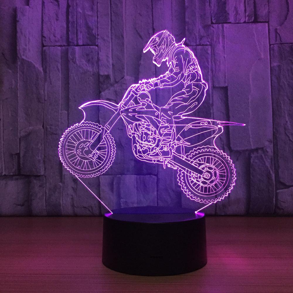 Mountain Cycling 3D Lamp Adventure Meets Illumination-3D Optical Lamp