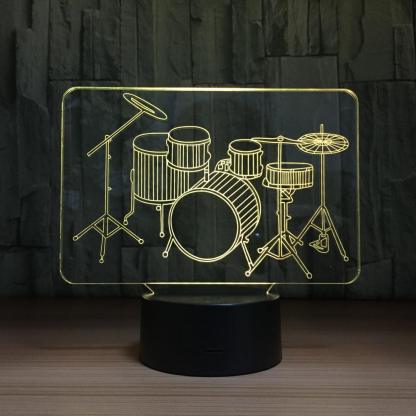 3D Drum Set Lamp-3D Optical Lamp