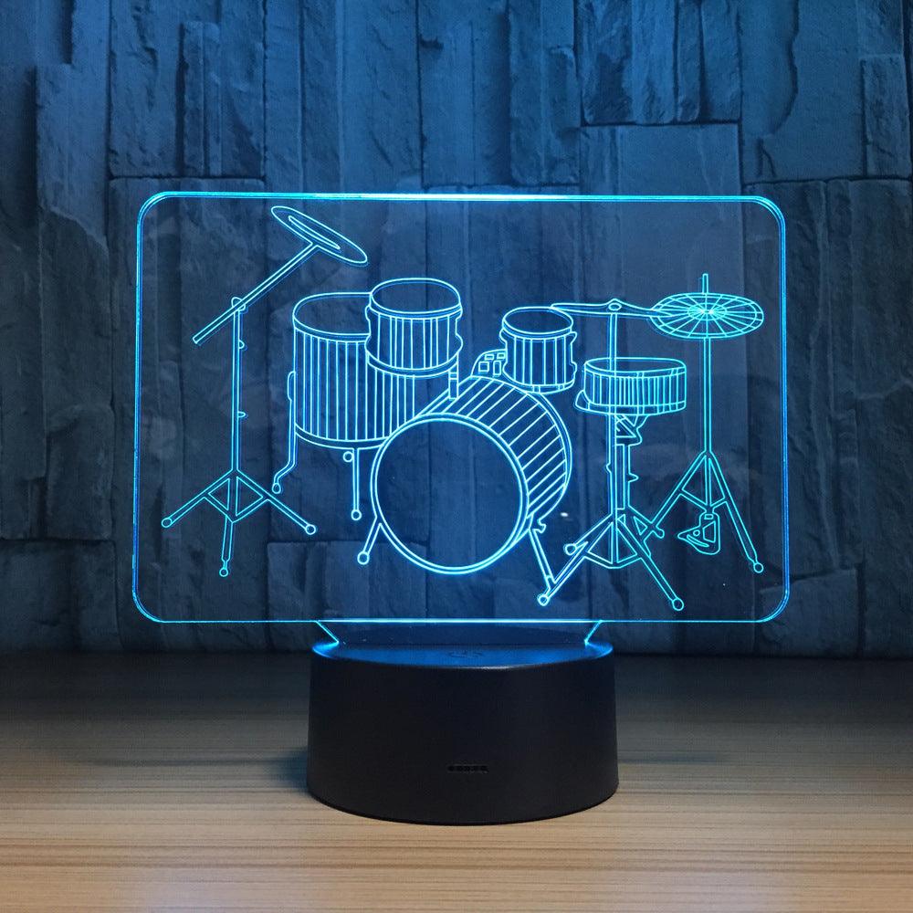 Music Instrument 3D Optical Illusion Lamp - 3D Optical Lamp