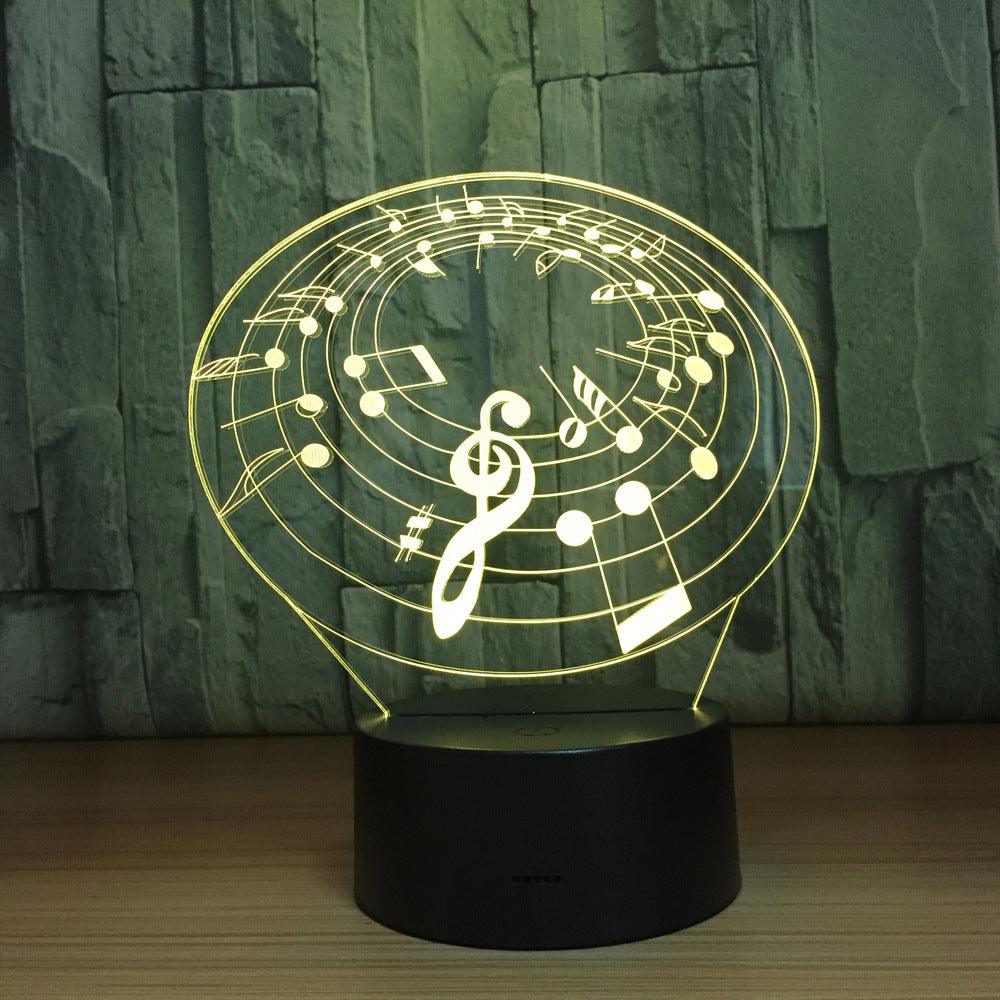Sheet Music 3D Optical Illusion Lamp - 3D Optical Lamp