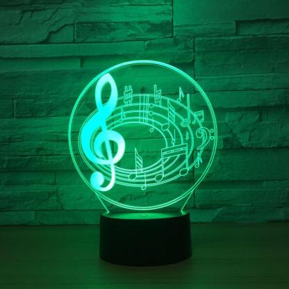 Music Symbol 3D Optical Illusion Lamp - 3D Optical Lamp