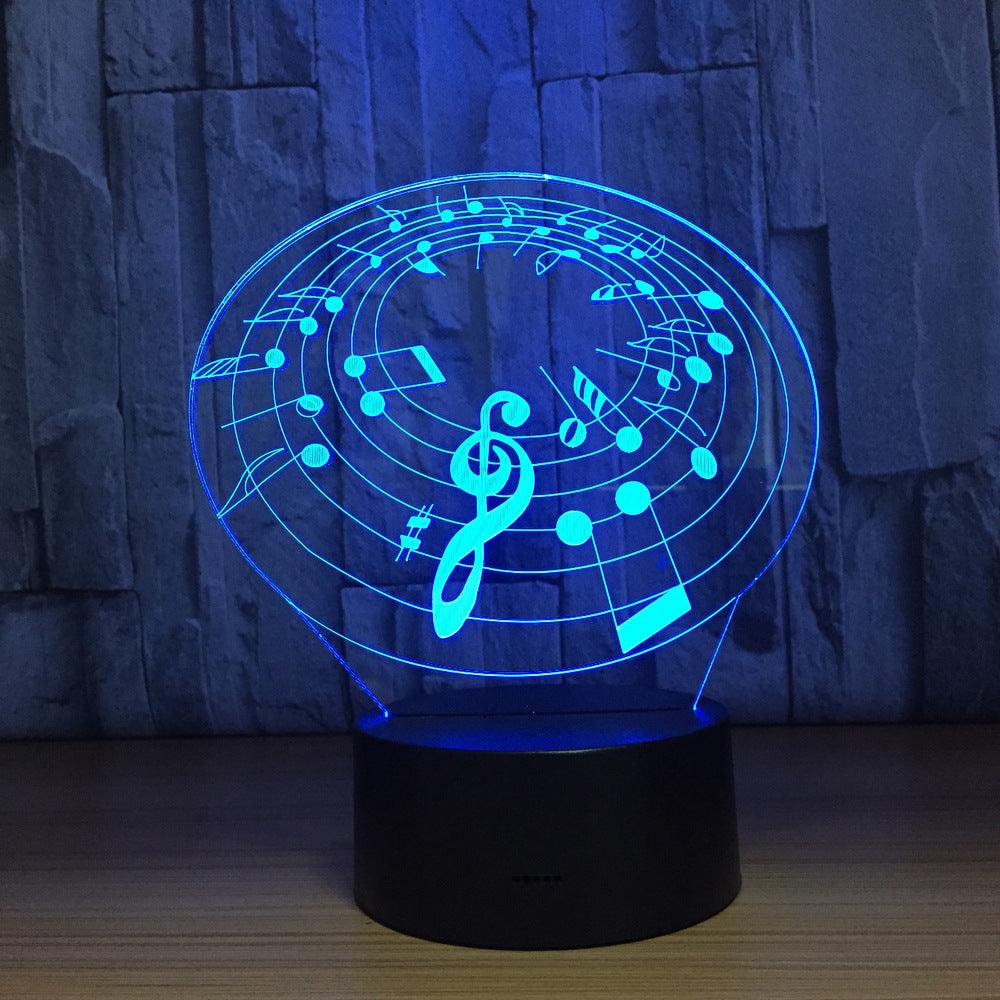 Sheet Music 3D Optical Illusion Lamp - 3D Optical Lamp