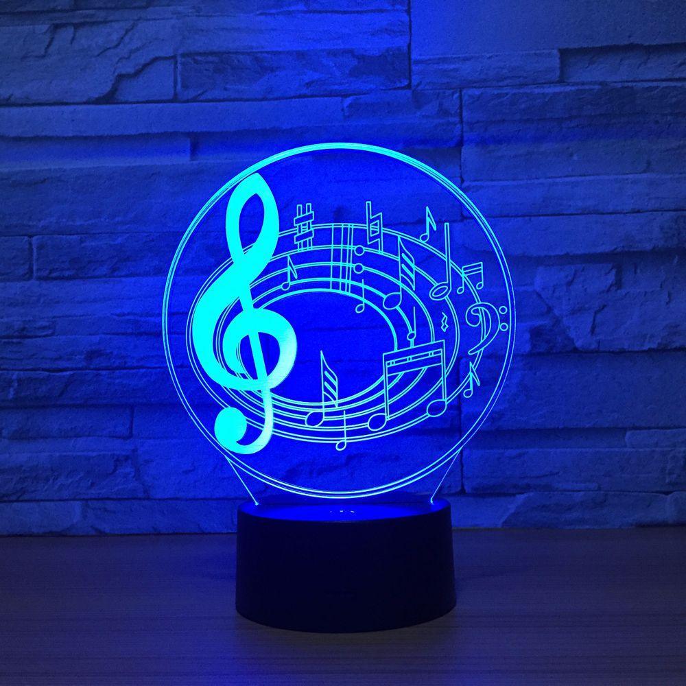 Music Symbol 3D Optical Illusion Lamp-3D Optical Lamp