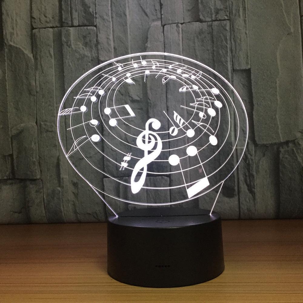 Sheet Music 3D Optical Illusion Lamp - 3D Optical Lamp