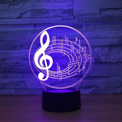 Music Symbol 3D Optical Illusion Lamp - 3D Optical Lamp