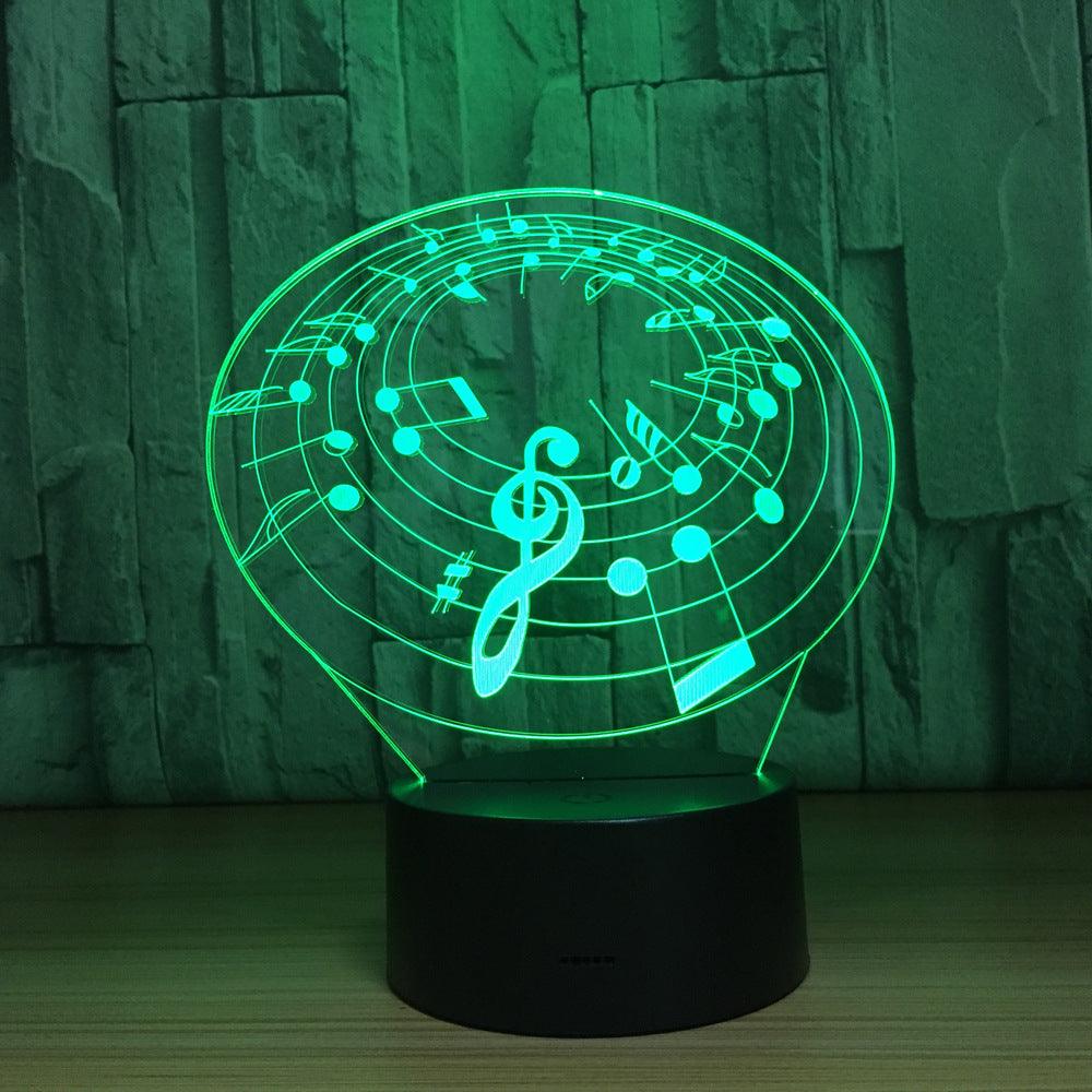 Sheet Music 3D Optical Illusion Lamp - 3D Optical Lamp
