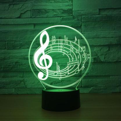 Music Symbol 3D Optical Illusion Lamp - 3D Optical Lamp