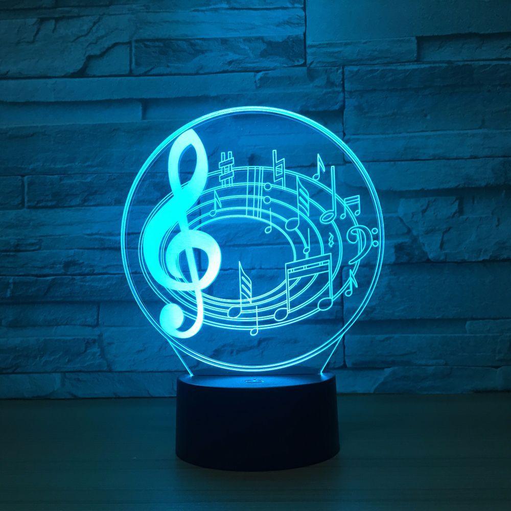 Music Symbol 3D Optical Illusion Lamp-3D Optical Lamp