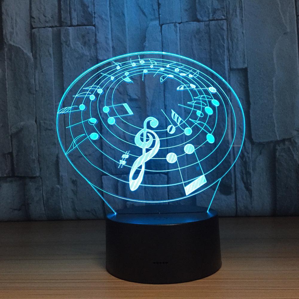 Sheet Music 3D Optical Illusion Lamp - 3D Optical Lamp