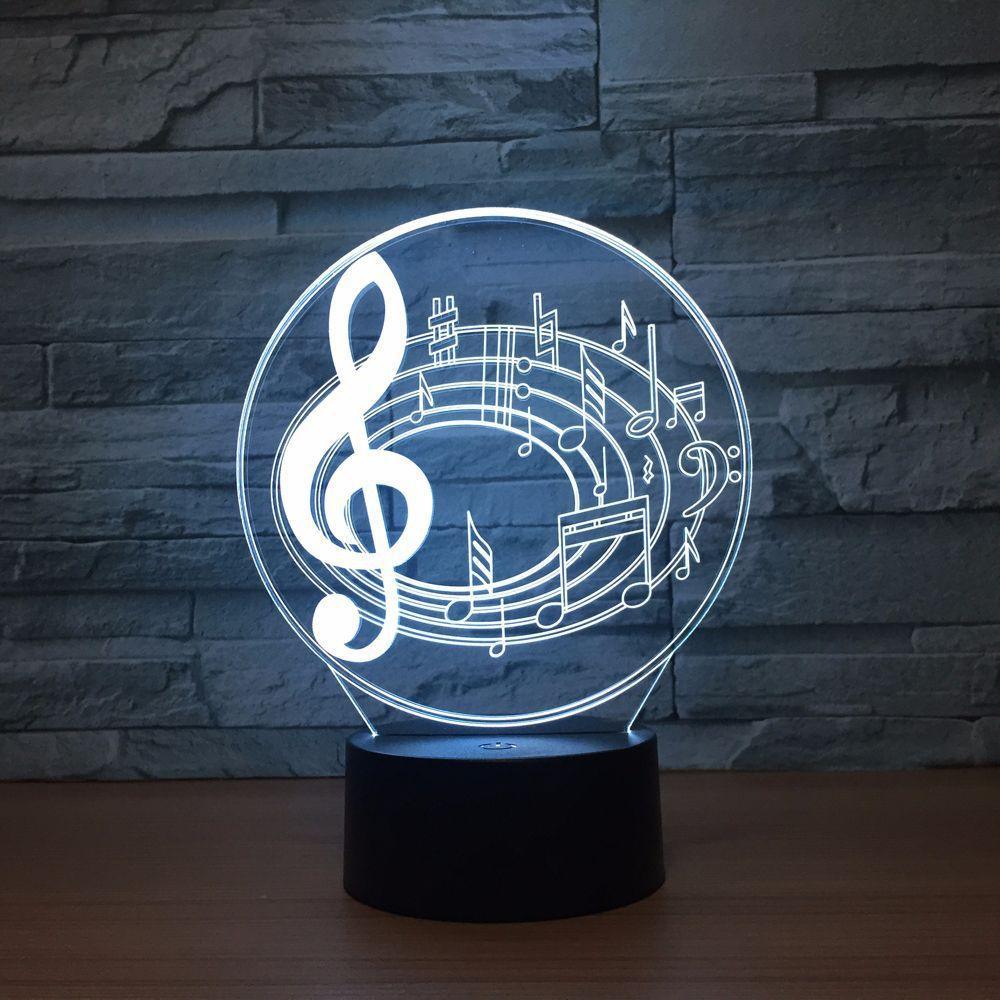 Music Symbol 3D Optical Illusion Lamp - 3D Optical Lamp