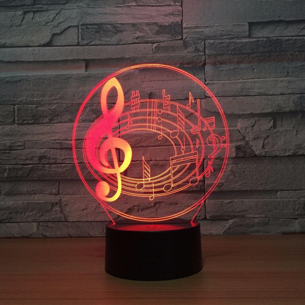 Music Symbol 3D Optical Illusion Lamp-3D Optical Lamp