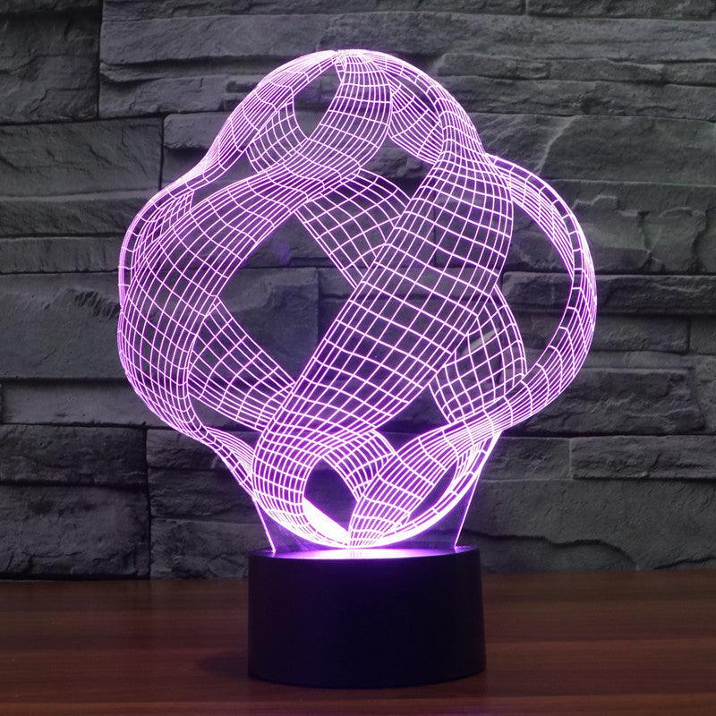 Abstract Ribbon Optical Lamp-3D Optical Lamp