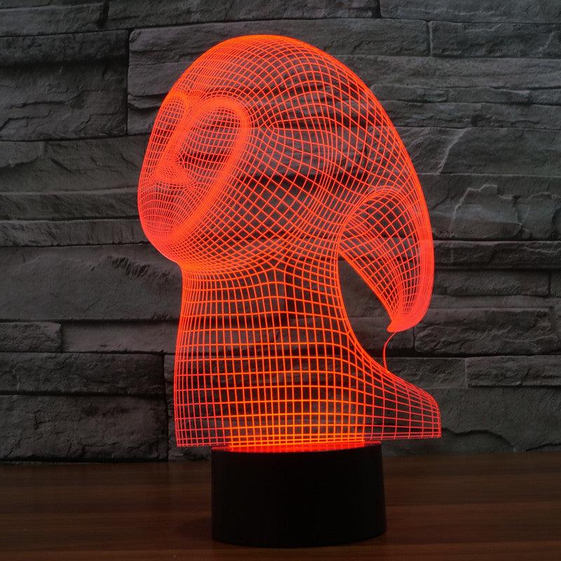 Abstract Character Illusion Lamp-3D Optical Lamp