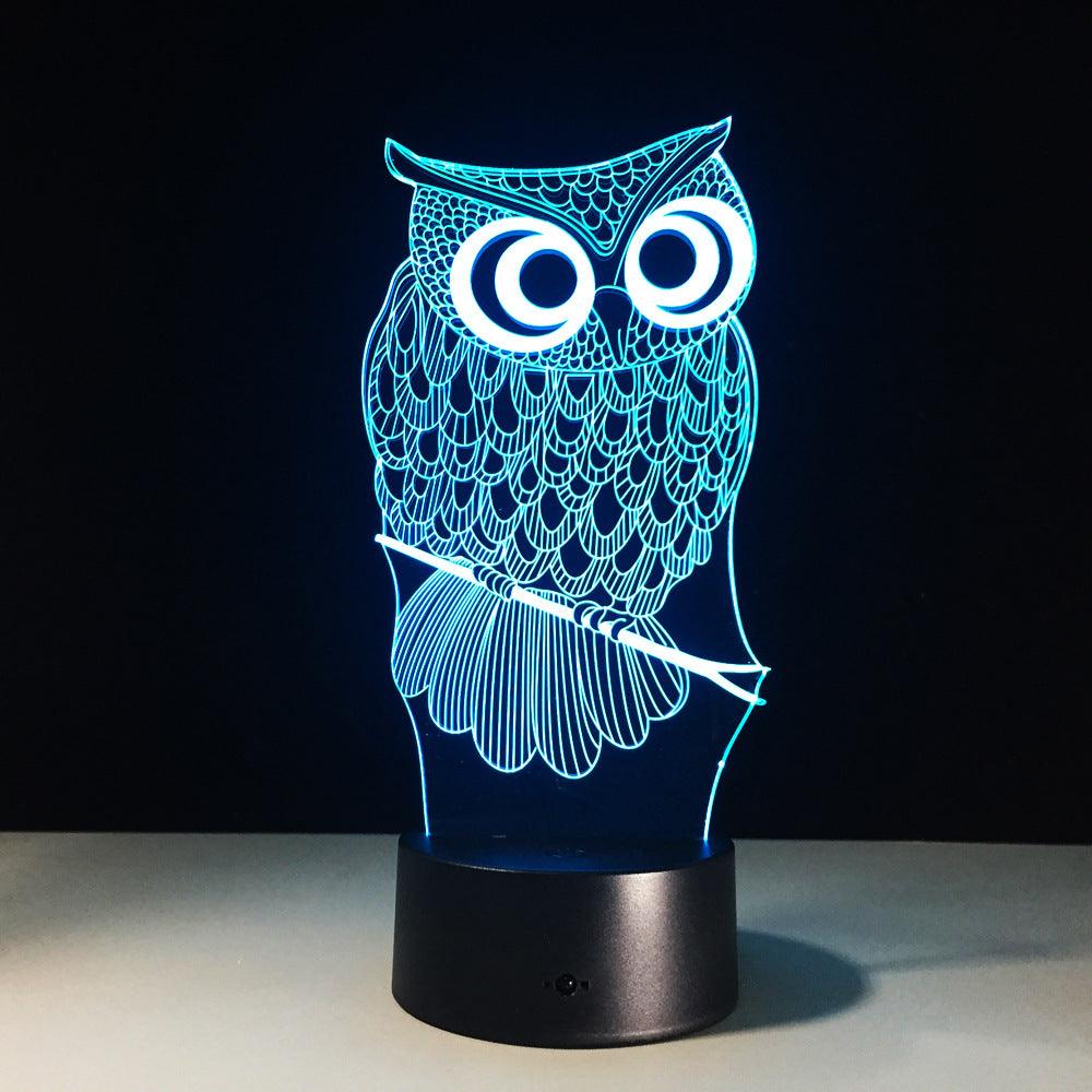 Owl 3D Optical Illusion Lamp-3D Optical Lamp