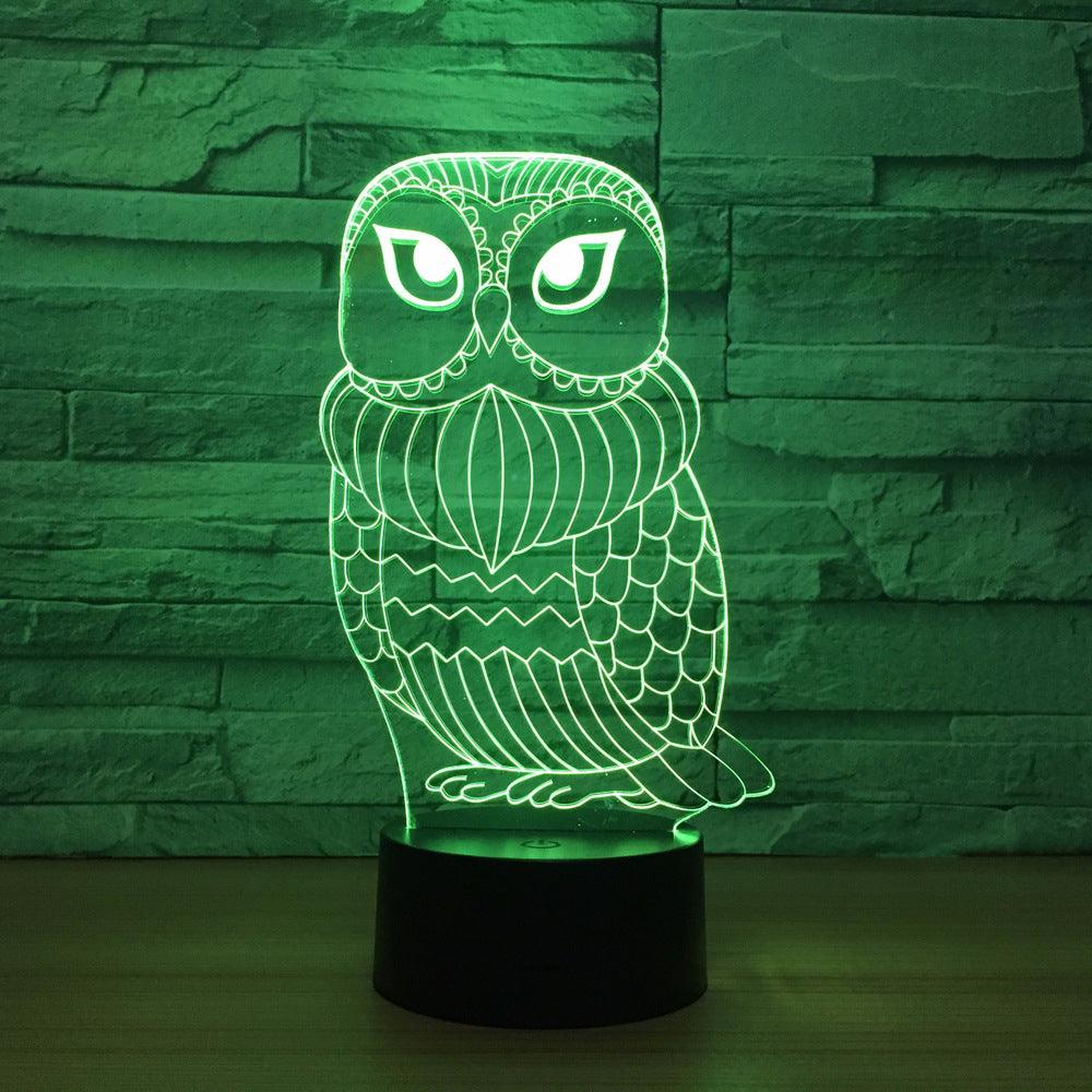 Owl Optical Illusion Lamp-3D Optical Lamp