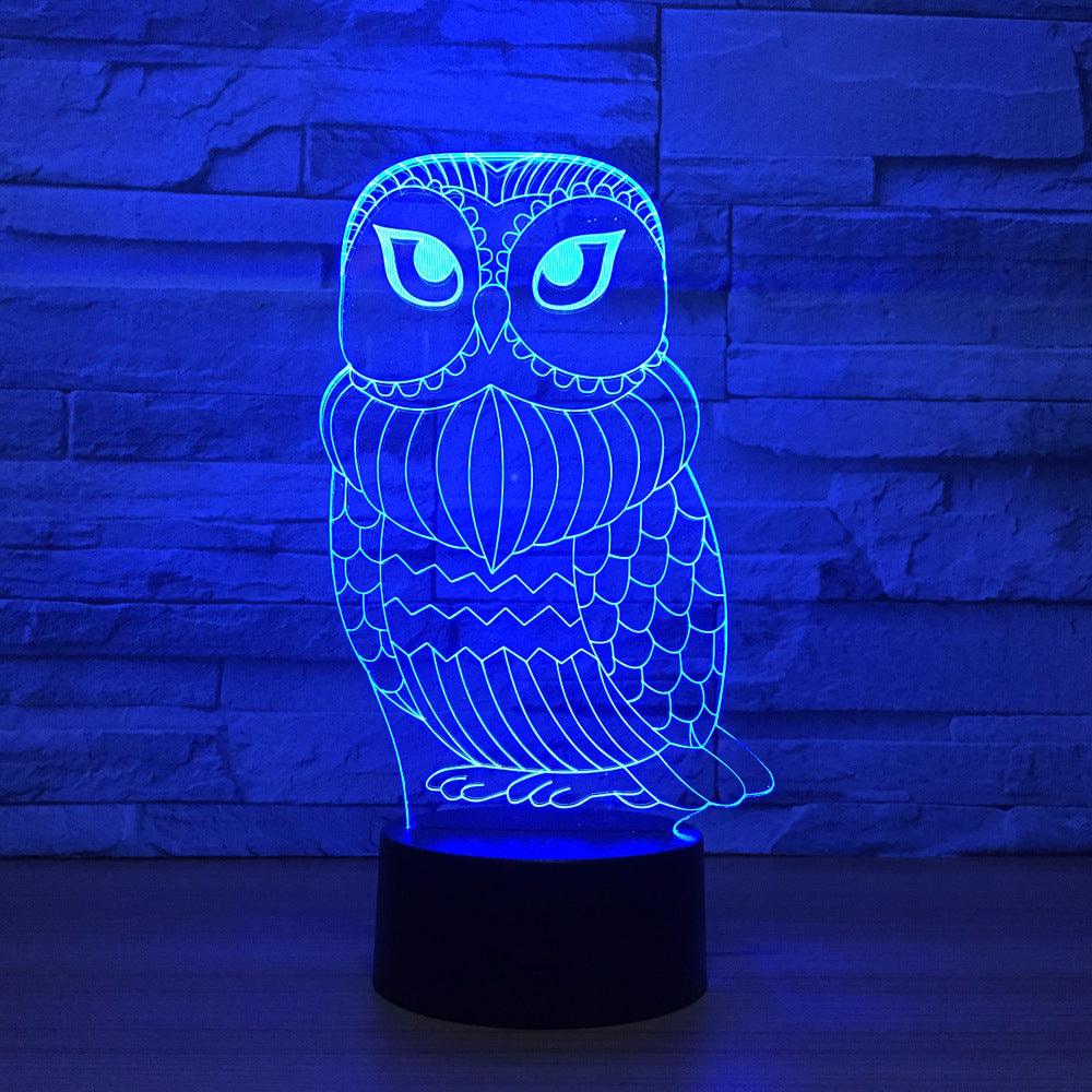 Owl Optical Illusion Lamp-3D Optical Lamp