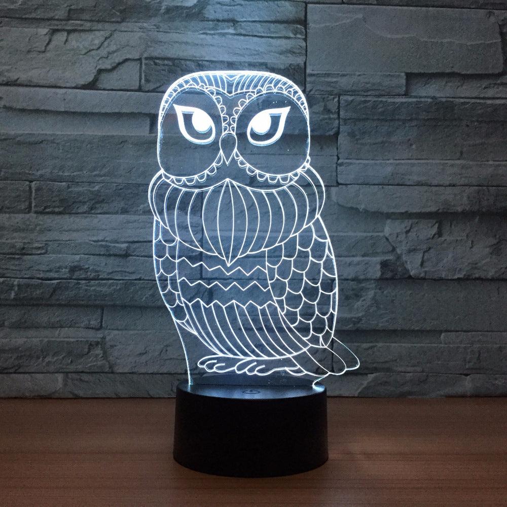 Owl Optical Illusion Lamp-3D Optical Lamp