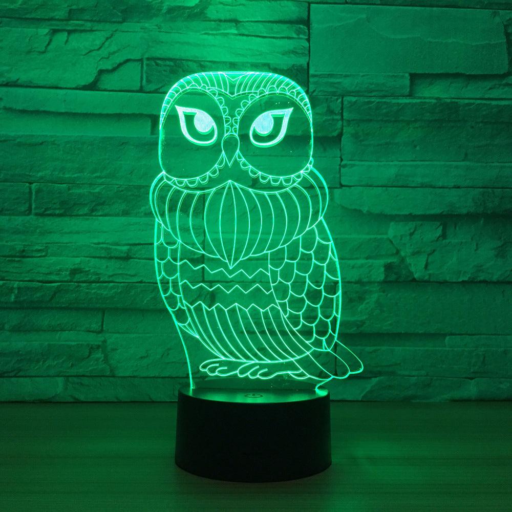 Owl Optical Illusion Lamp-3D Optical Lamp