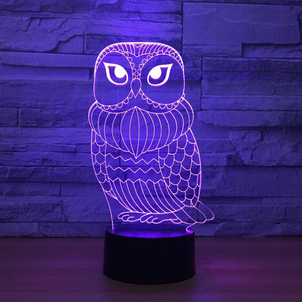 Owl Optical Illusion Lamp-3D Optical Lamp