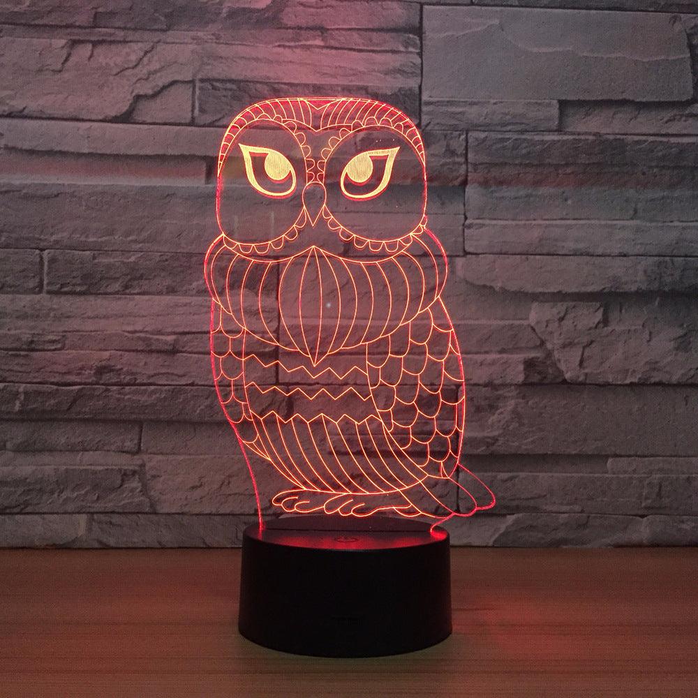 Owl Optical Illusion Lamp-3D Optical Lamp