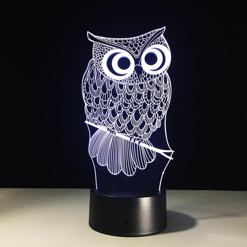 Owl 3D Optical Illusion Lamp-3D Optical Lamp