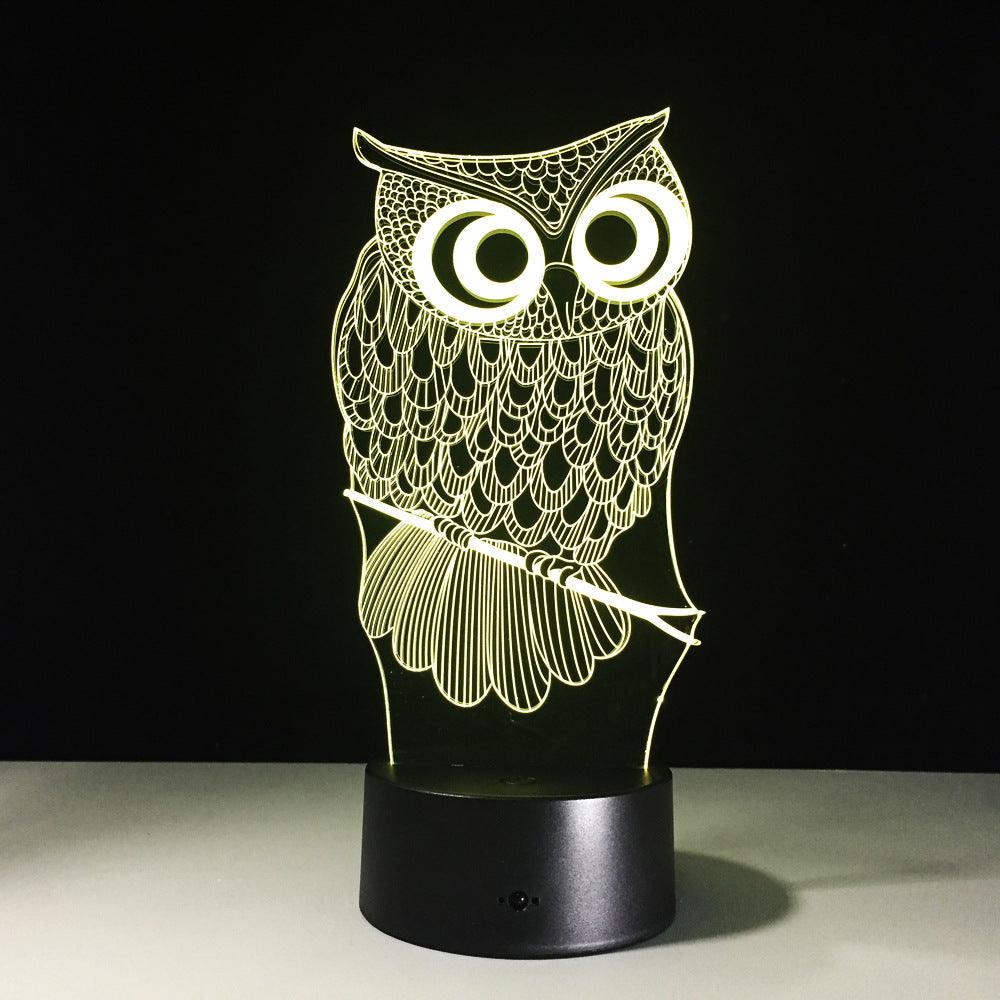 Owl 3D Optical Illusion Lamp-3D Optical Lamp
