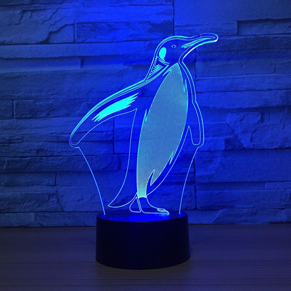 Penguin Optical Illusion Lamp-3D Optical Lamp
