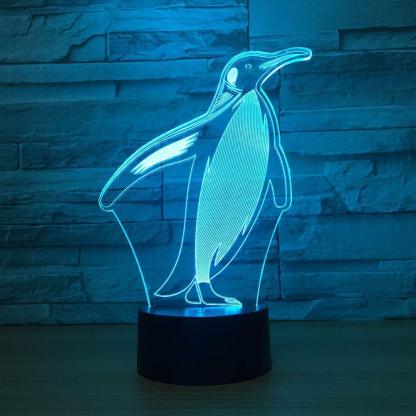 Penguin Optical Illusion Lamp-3D Optical Lamp