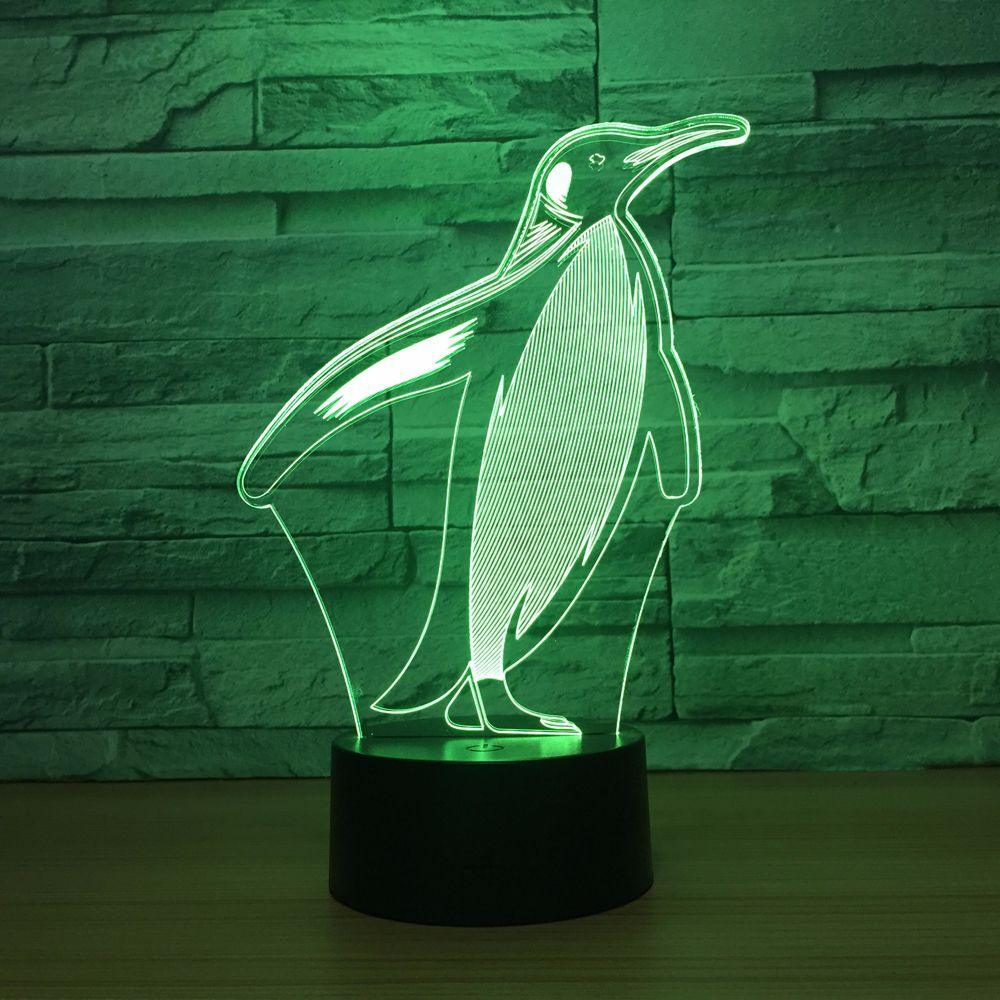 Penguin Optical Illusion Lamp-3D Optical Lamp