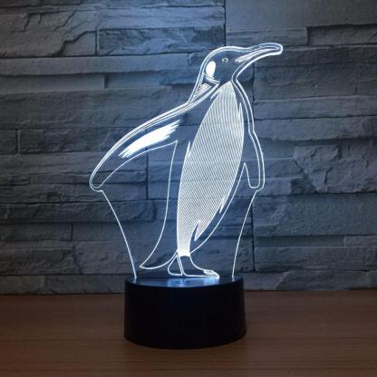 Penguin Optical Illusion Lamp-3D Optical Lamp