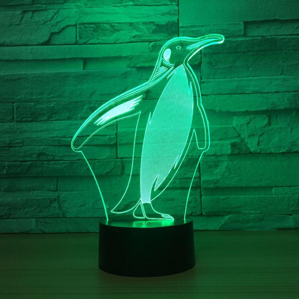Penguin Optical Illusion Lamp-3D Optical Lamp