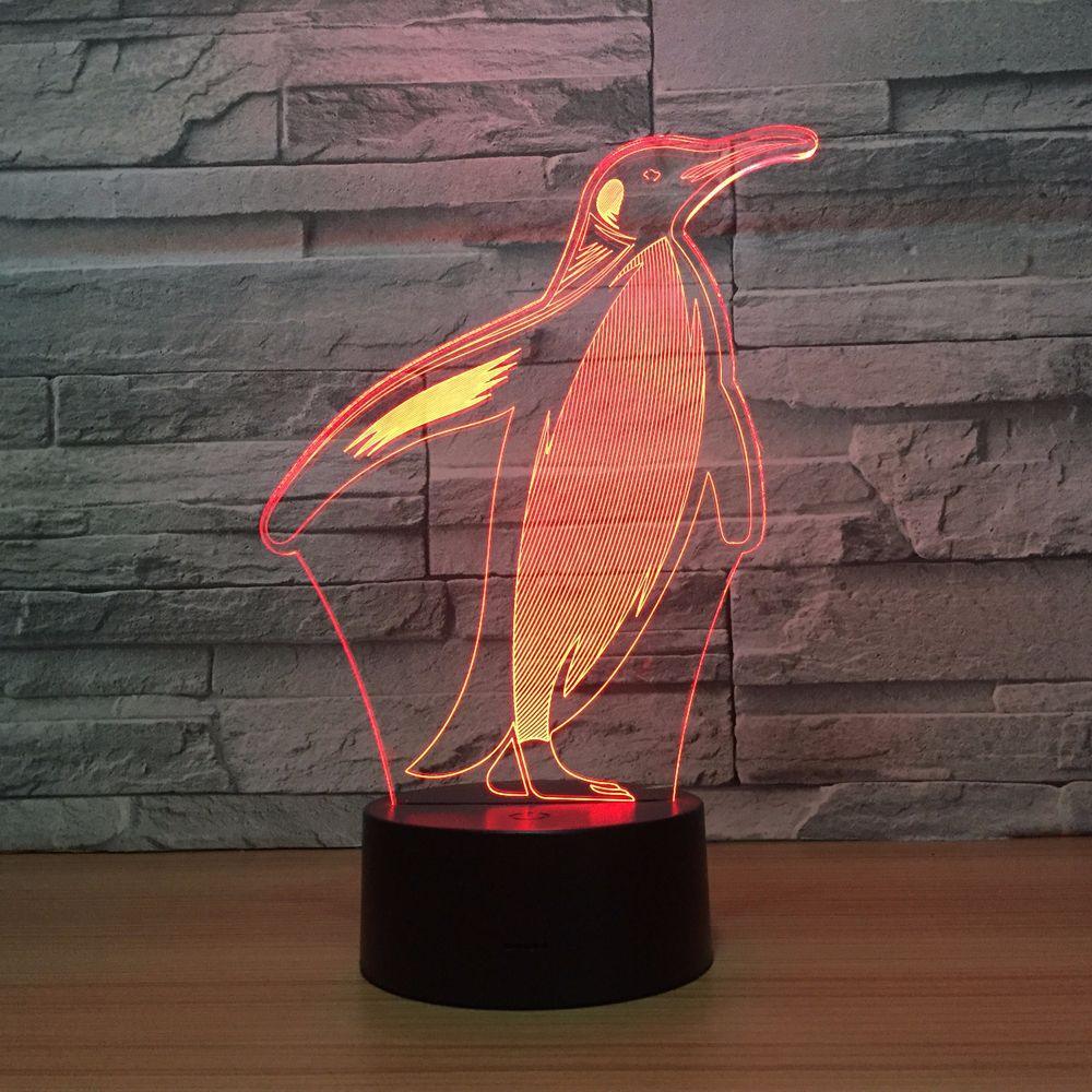 Penguin Optical Illusion Lamp-3D Optical Lamp