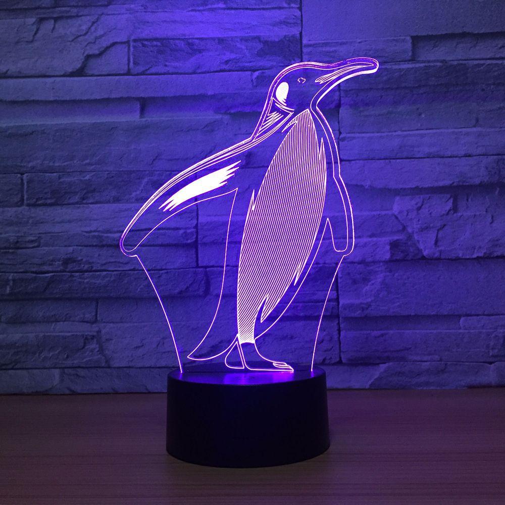 Penguin Optical Illusion Lamp-3D Optical Lamp