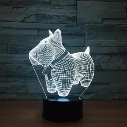 Lovely Pet Dog 3D Optical Illusion Lamp - 3D Optical Lamp