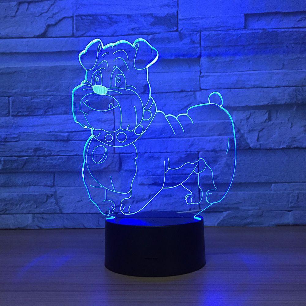 Pet Dog 3D Optical Illusion Lamp - 3D Optical Lamp