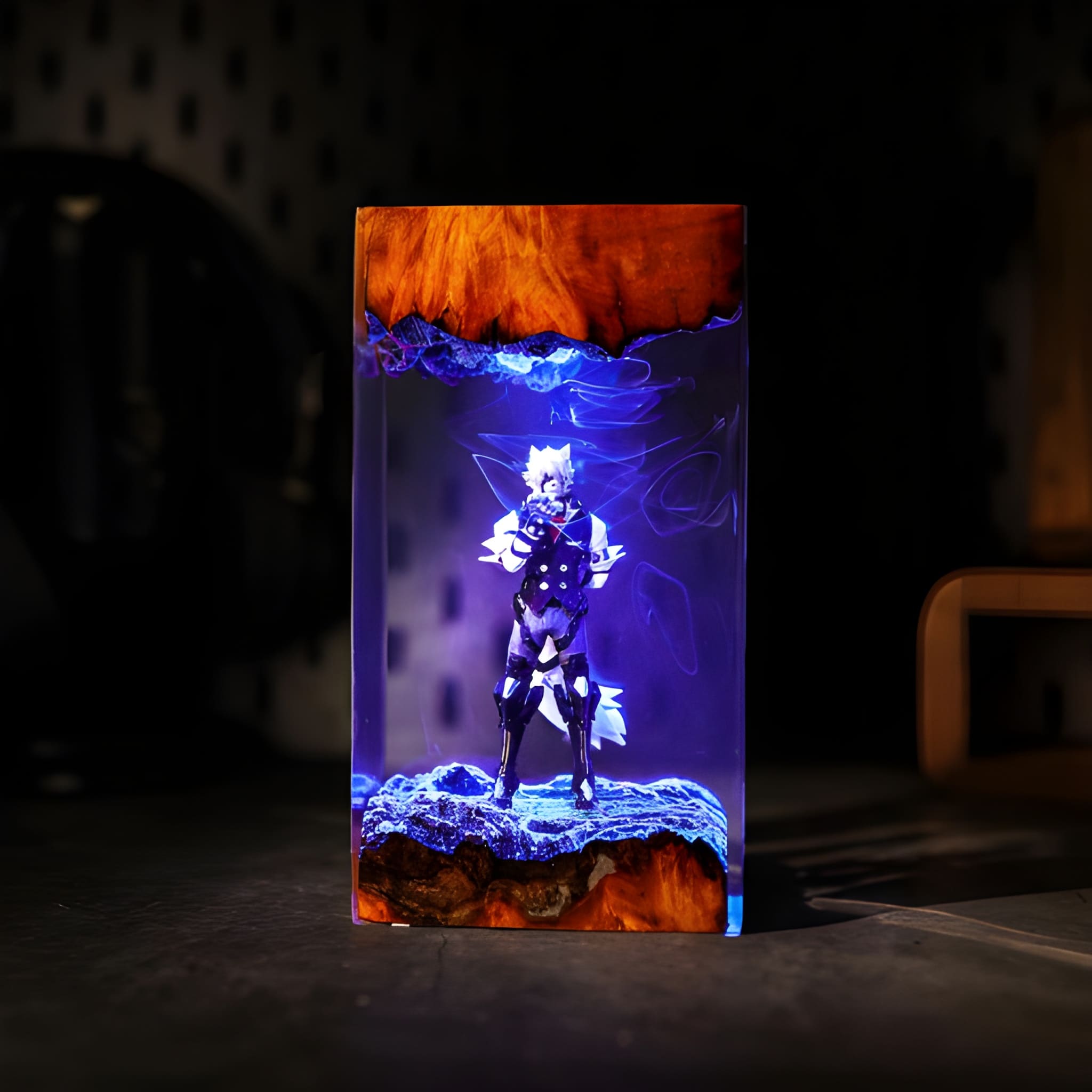Handmade Wolf Sci Fi Game Lamp Desk Decor