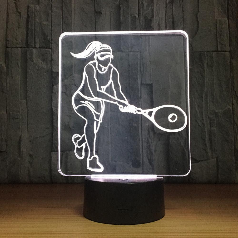 Tennis 3D Optical Lamp A Bright Idea for Tennis Fans-3D Optical Lamp