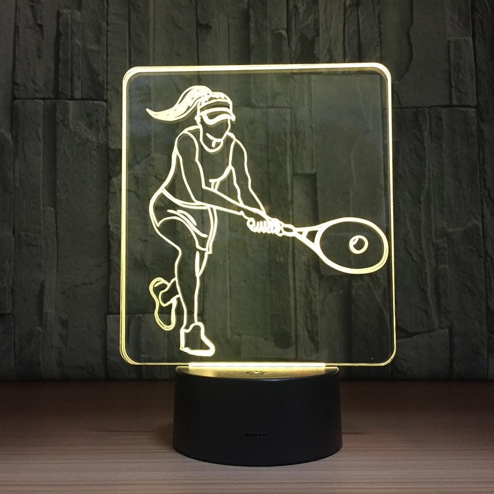 Tennis 3D Optical Lamp A Bright Idea for Tennis Fans-3D Optical Lamp