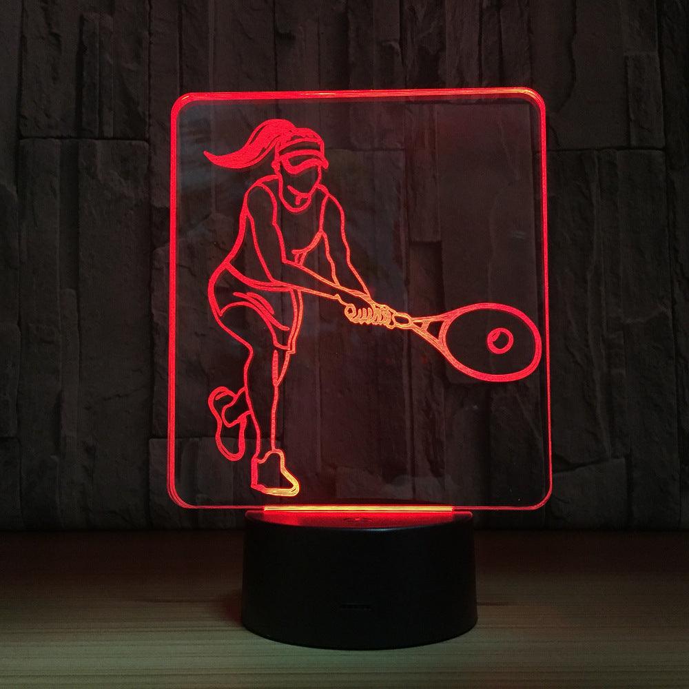 Tennis 3D Optical Lamp A Bright Idea for Tennis Fans-3D Optical Lamp