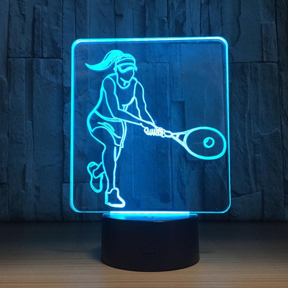 Tennis 3D Optical Lamp A Bright Idea for Tennis Fans-3D Optical Lamp