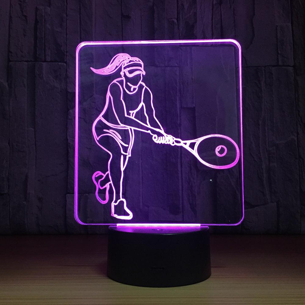 Tennis 3D Optical Lamp A Bright Idea for Tennis Fans-3D Optical Lamp