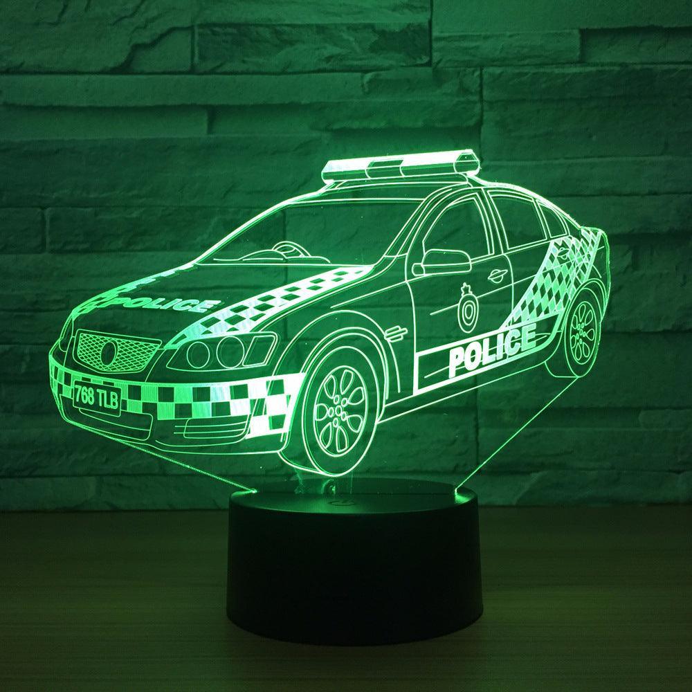Police Car 3D Optical Illusion Lamp - 3D Optical Lamp
