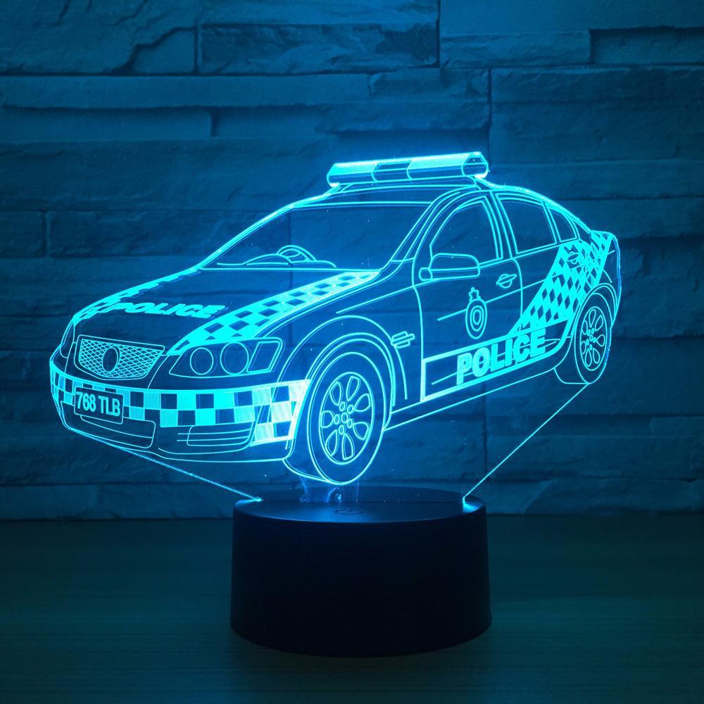 Police Car 3D Optical Illusion Lamp - 3D Optical Lamp
