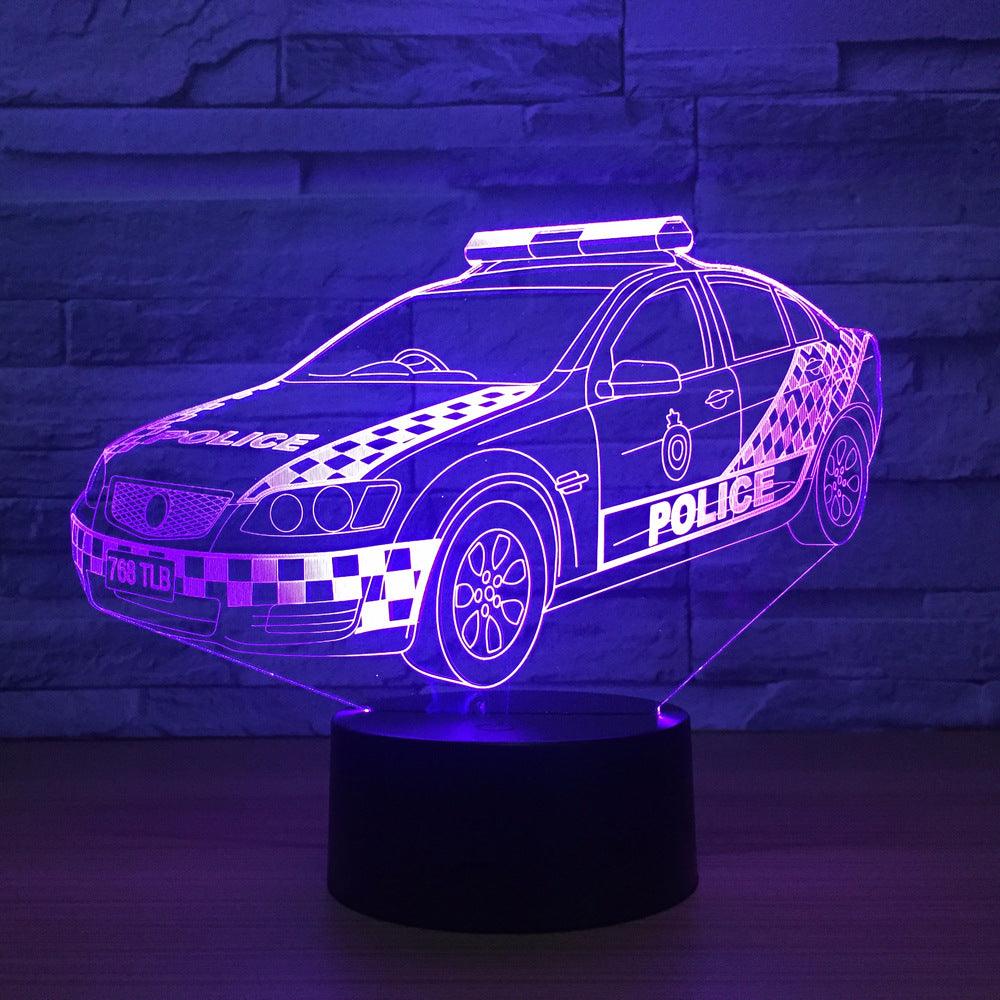 Police Car 3D Optical Illusion Lamp - 3D Optical Lamp