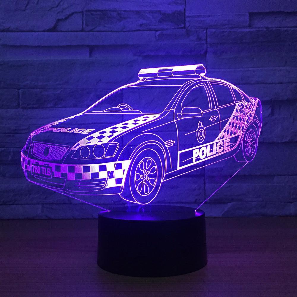 Police Car 3D Optical Illusion Lamp - 3D Optical Lamp