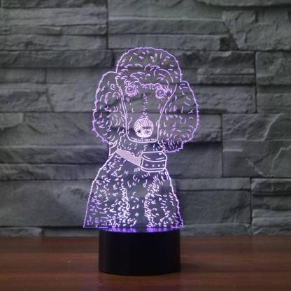 Lovely Poodle 3D Optical Illusion Lamp - 3D Optical Lamp