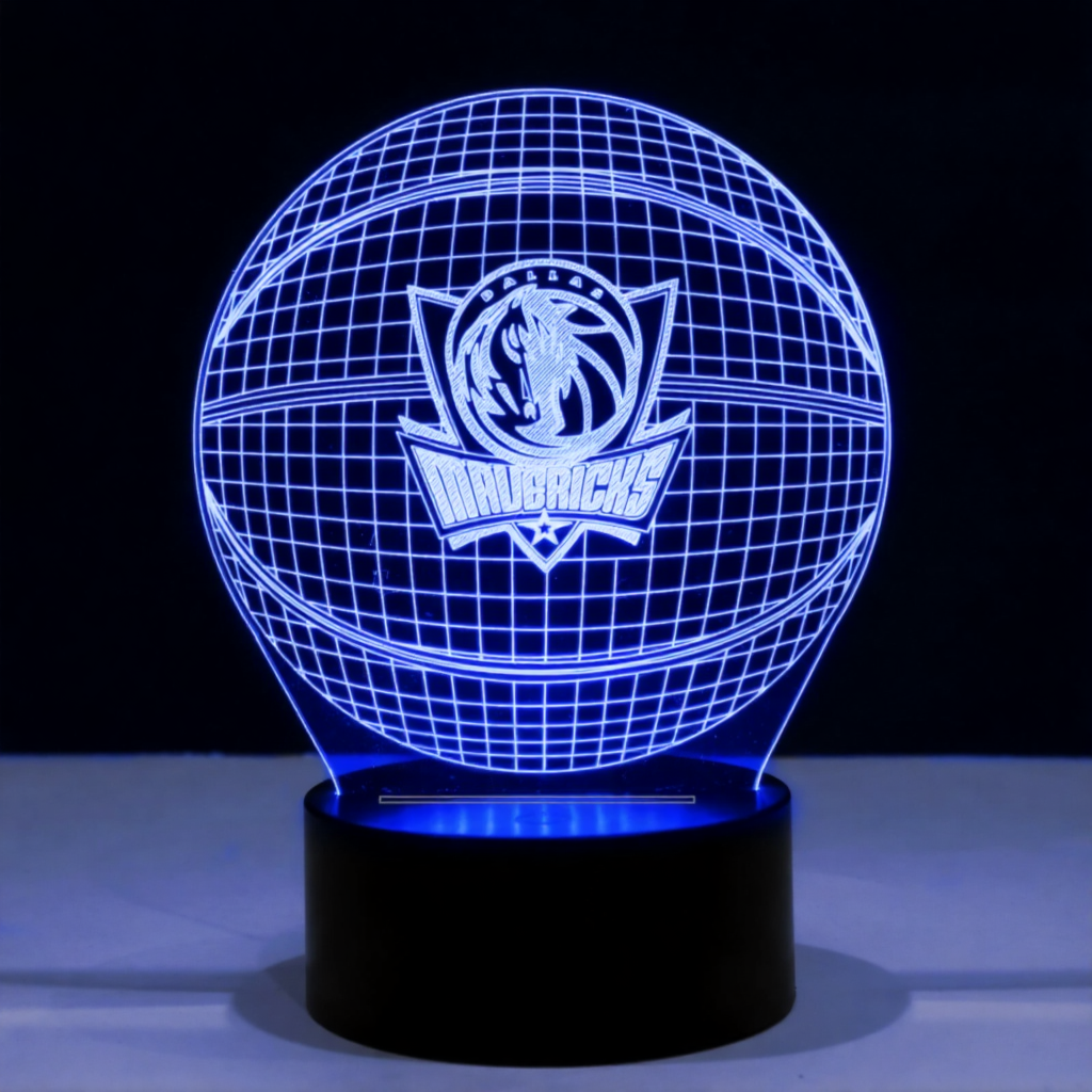 Dallas Mavericks Basketball Fan Themed LED Table Lamp
