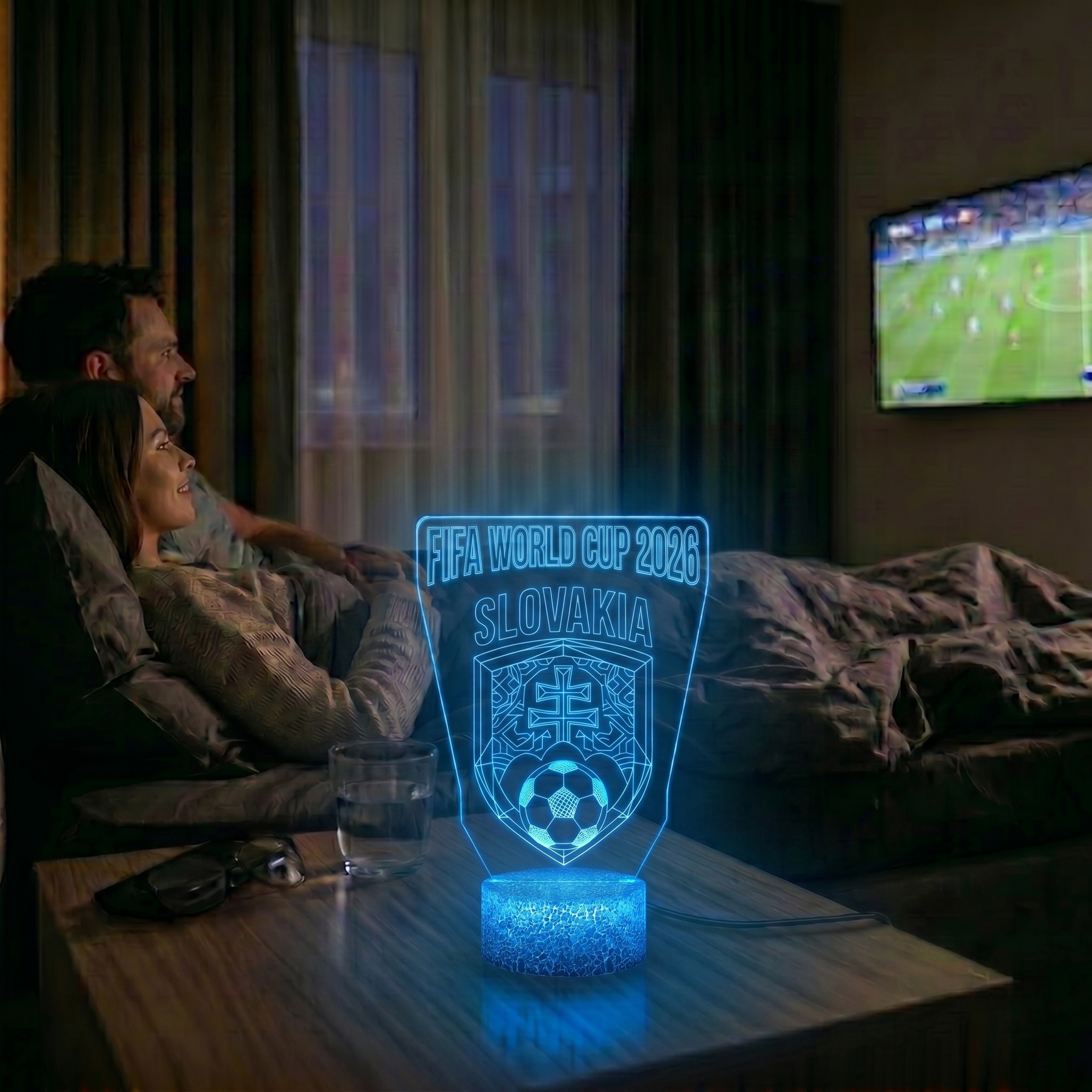 FIFA 2026 Slovakia Soccer Sports Themed 3D Optical Lamp