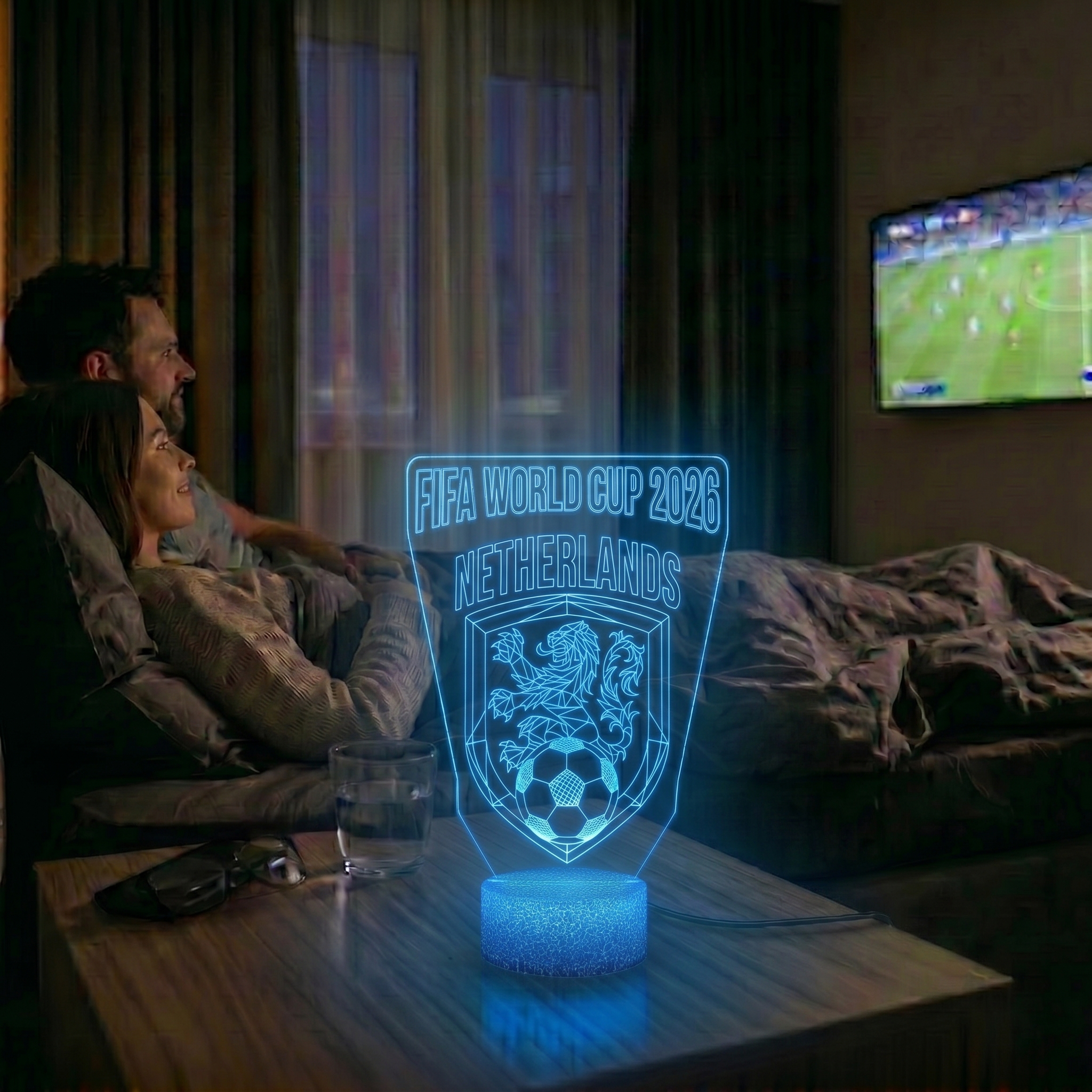 FIFA 2026 Netherlands Soccer Sports Themed 3D Optical Lamp